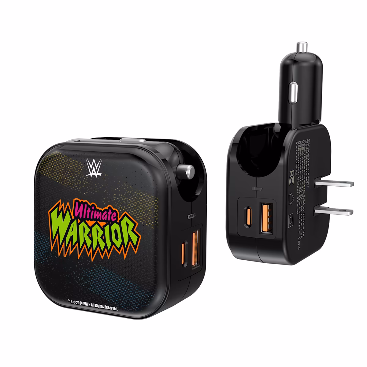 Keyscaper Black The Ultimate Warrior 2-In-1 USB A/C Charger