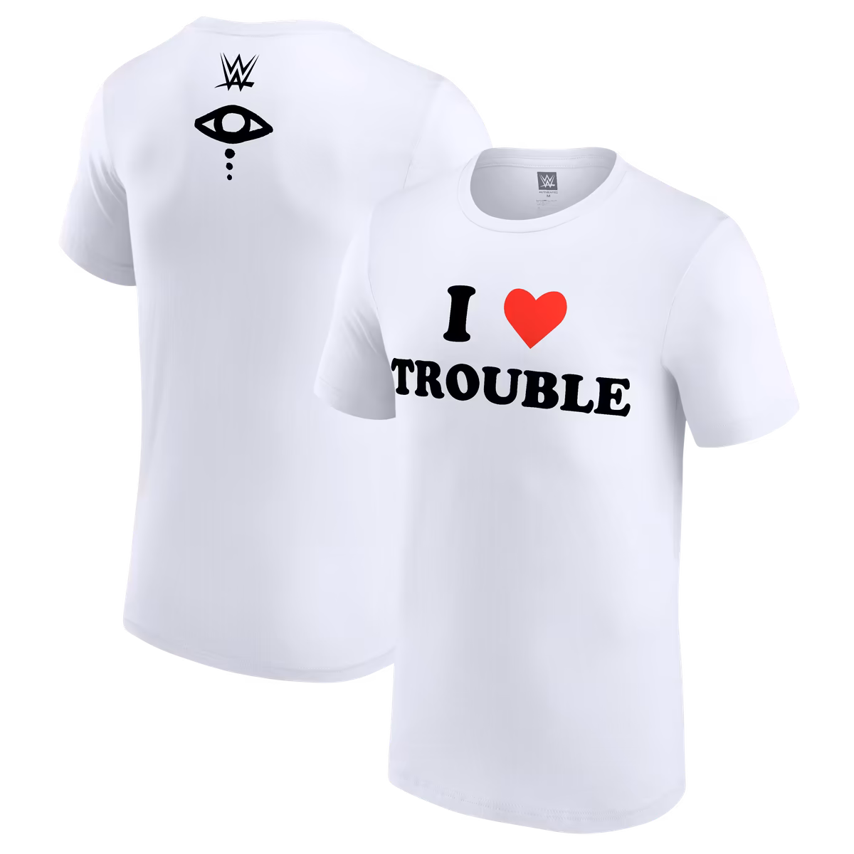 Men's White Liv Morgan I Love Trouble T-Shirt 5 Men's White Liv Morgan I Love Trouble T-Shirt