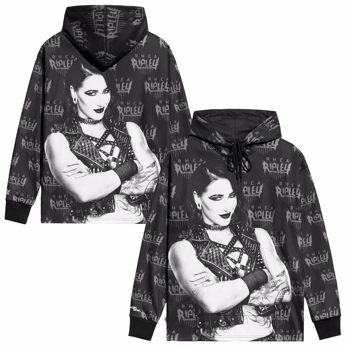 Men's Chalk Line Black Rhea Ripley Magazine Allover Print Hoodie 2 Men's Chalk Line Black Rhea Ripley Magazine Allover Print Hoodie