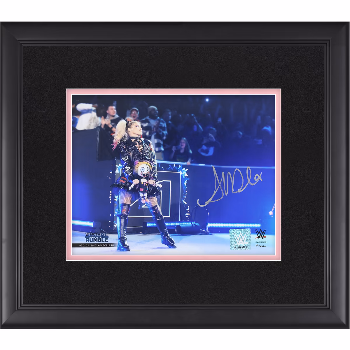 Alexa Bliss WWE Autographed Framed 8" x 10" 2025 Royal Rumble Return Photograph