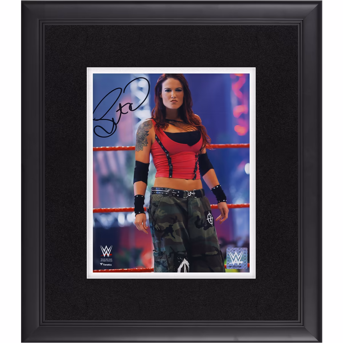 Lita WWE Framed Autographed 8" x 10" Entrance Photograph 2 Lita WWE Framed Autographed 8" x 10" Entrance Photograph