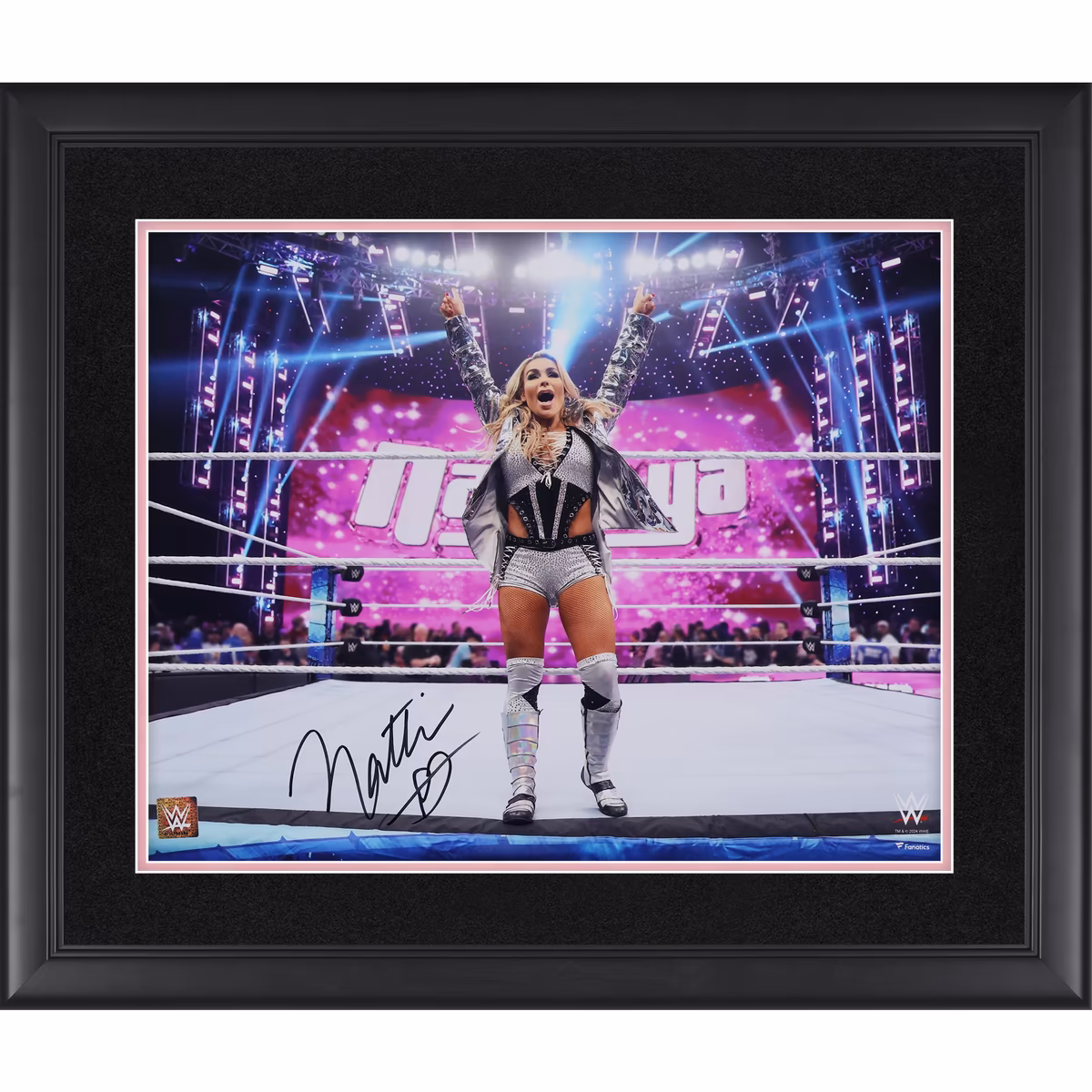Natalya WWE Autographed Framed 16" x 20" Entrance On Apron Photograph 3 Natalya WWE Autographed Framed 16" x 20" Entrance On Apron Photograph