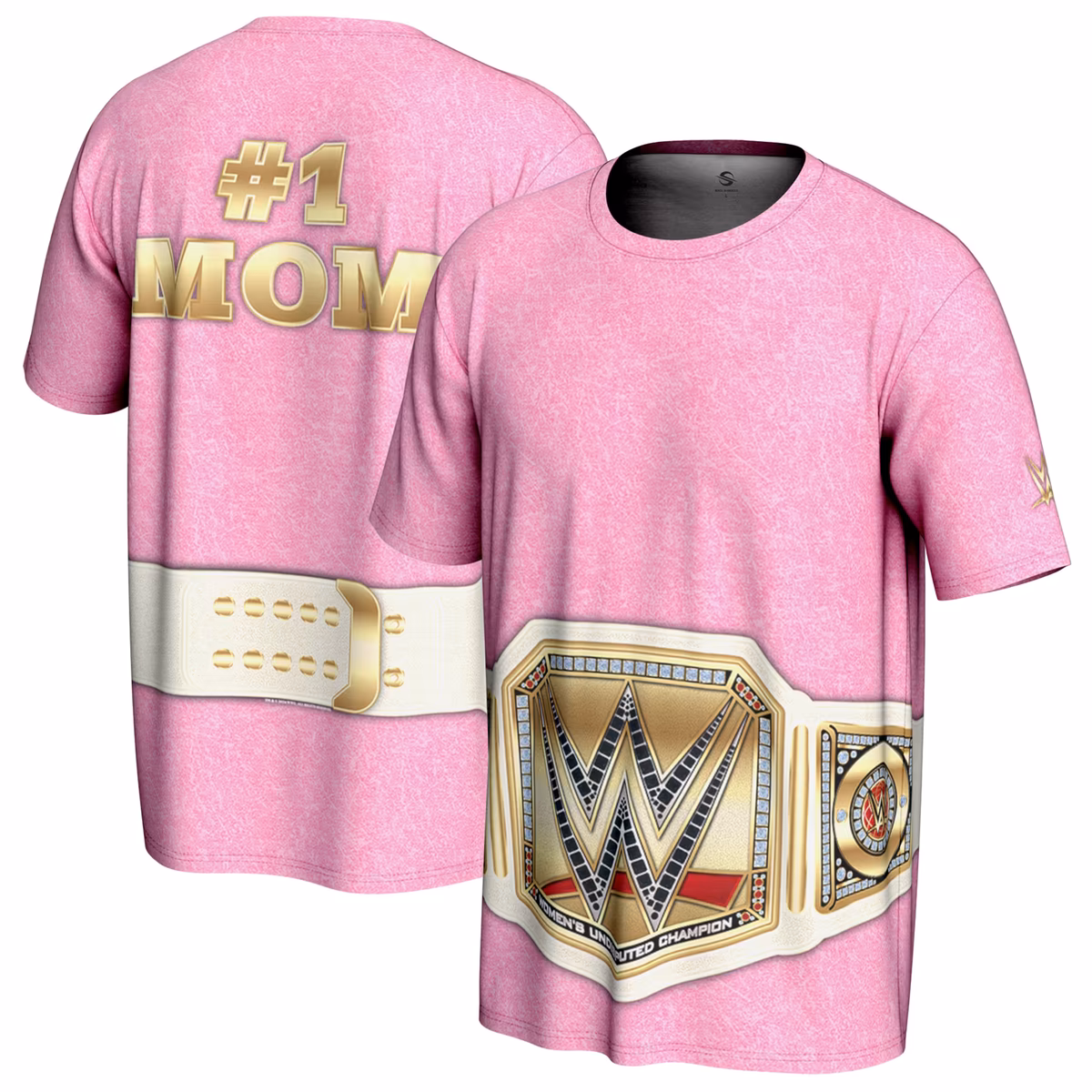 Men's ProSphere Pink WWE Mother's Day Title Belt T-Shirt 8 Men's ProSphere Pink WWE Mother's Day Title Belt T-Shirt