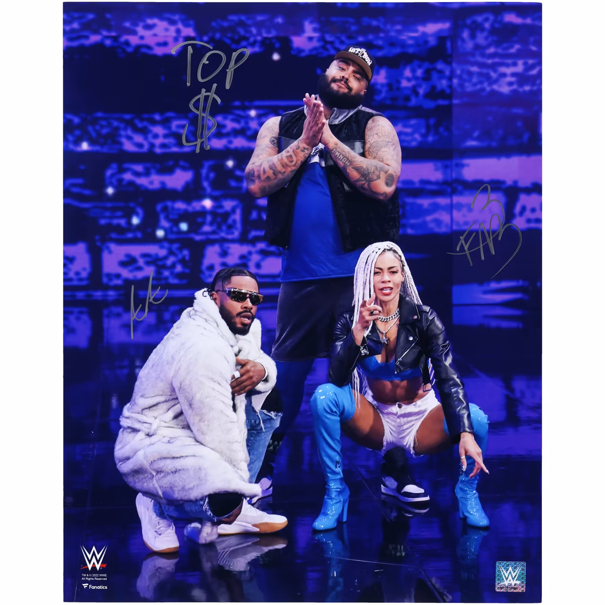Hit Row WWE Autographed 16" x 20" Entrance Photograph
