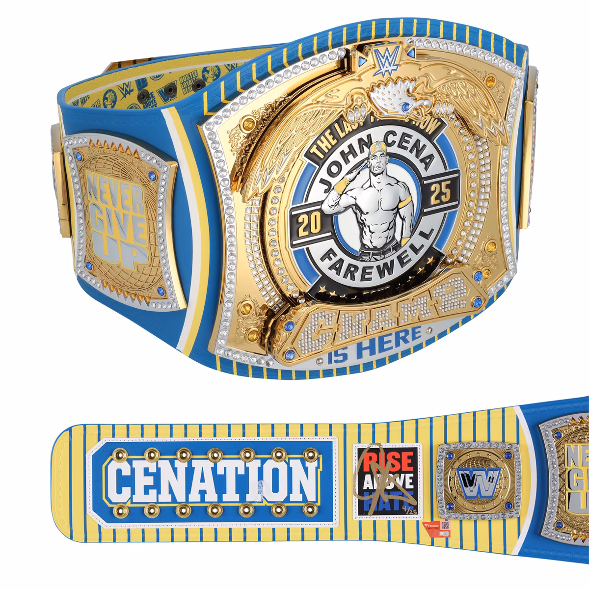 John Cena WWE Autographed Farewell Tour 2025 WrestlePalooza Indianapolis Replica Title Belt  - Limited Edition of 25