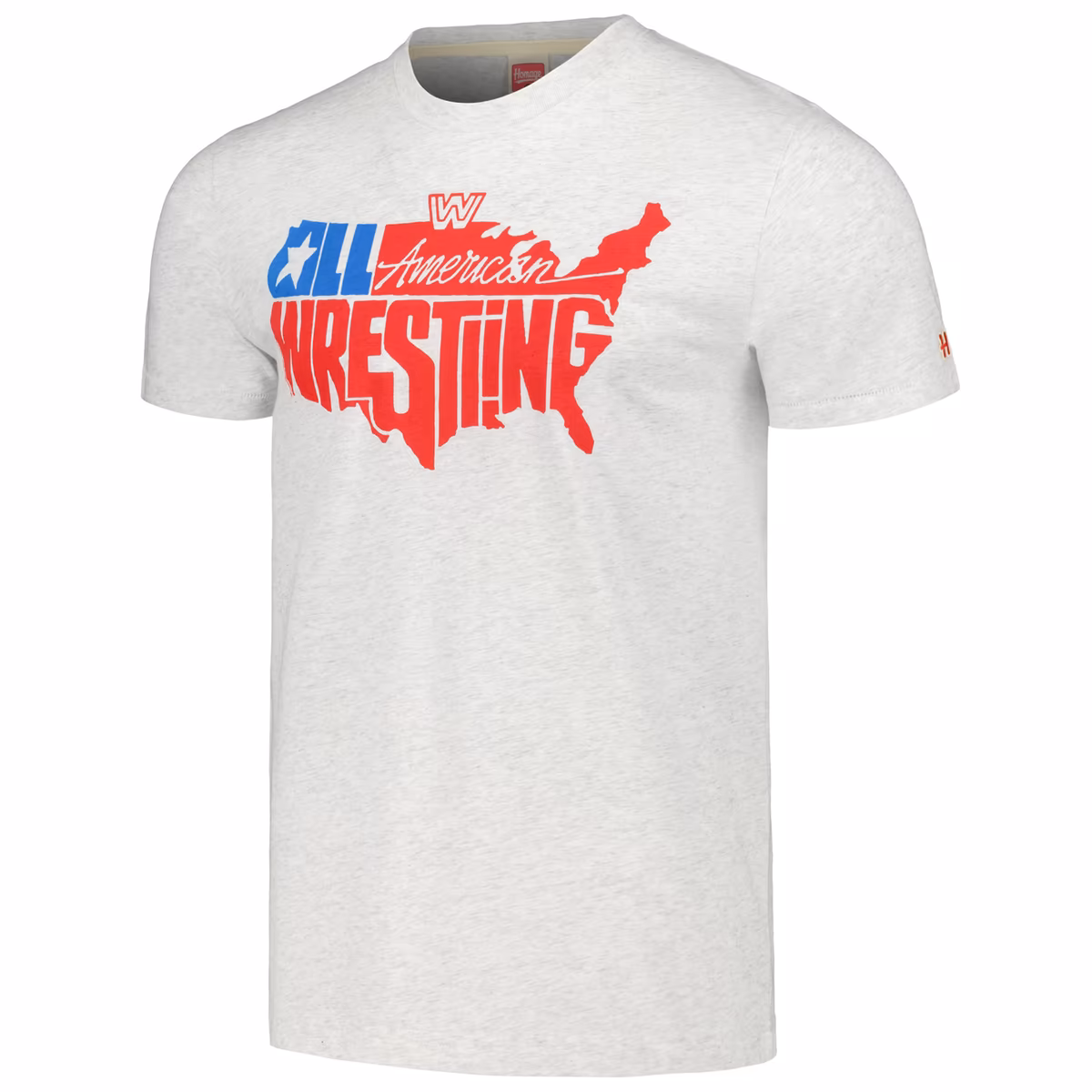 Men's Homage Heather Gray WWE All-American Wrestling Tri-Blend T-Shirt 3 Men's Homage Heather Gray WWE All-American Wrestling Tri-Blend T-Shirt