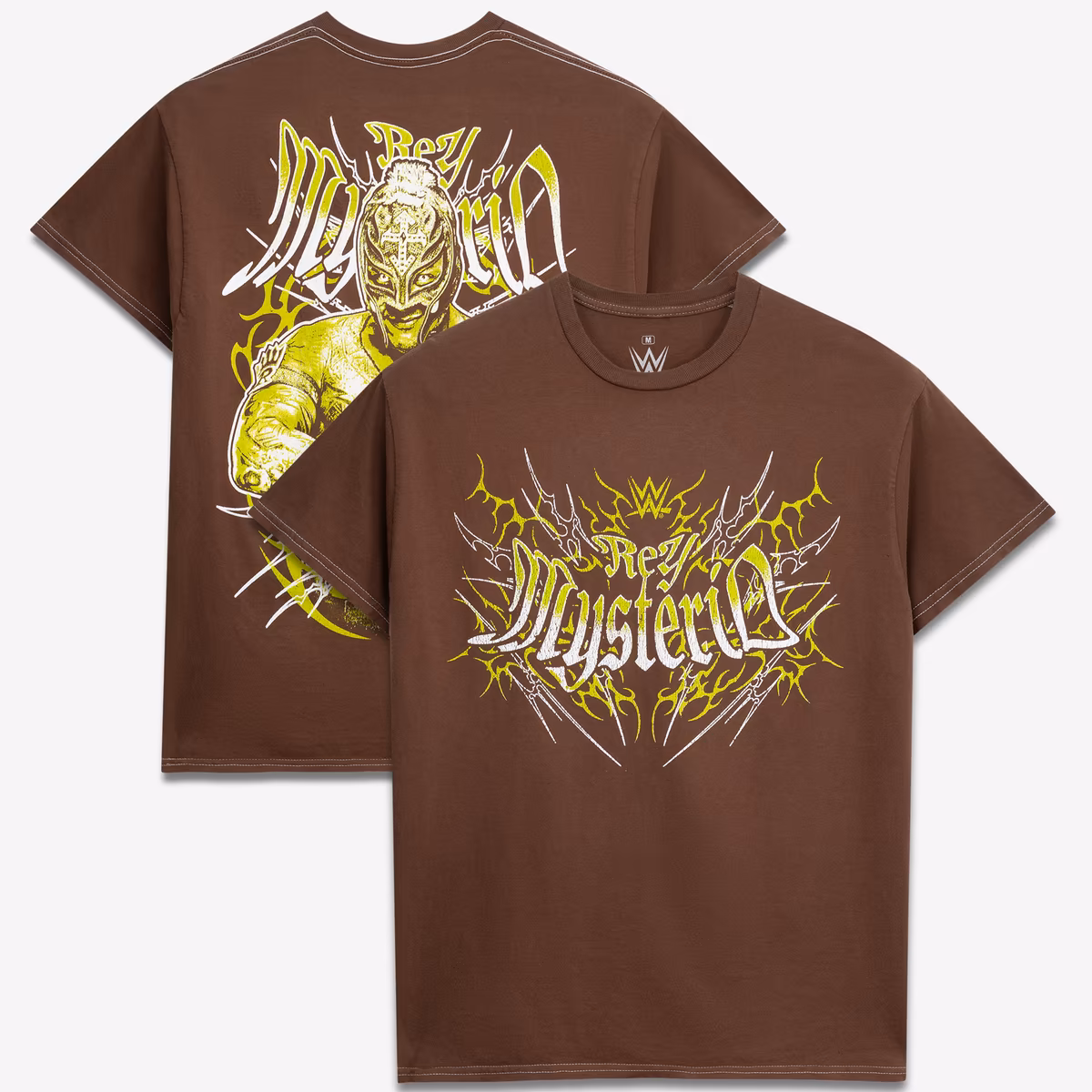Men's Ripple Junction Brown Rey Mysterio Gothic Graphic T-Shirt