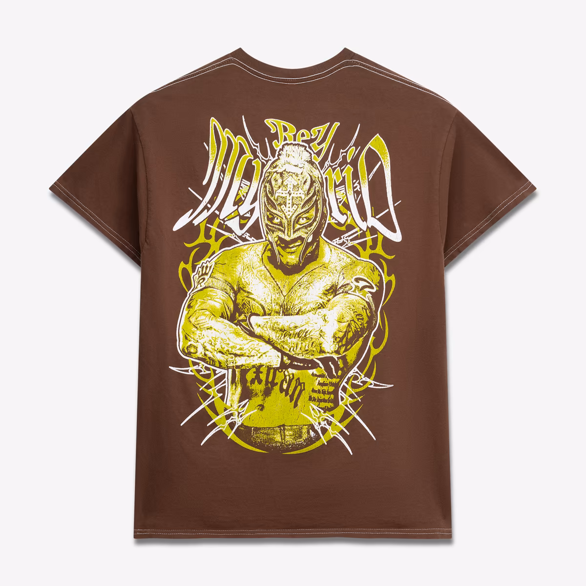 Men's Ripple Junction Brown Rey Mysterio Gothic Graphic T-Shirt 4 Men's Ripple Junction Brown Rey Mysterio Gothic Graphic T-Shirt