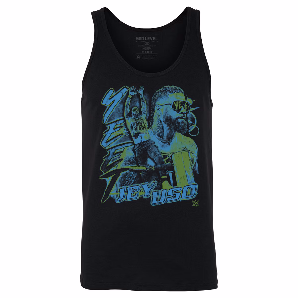 Men's 500 Level Black Jey Uso Tank Top 2 Men's 500 Level Black Jey Uso Tank Top