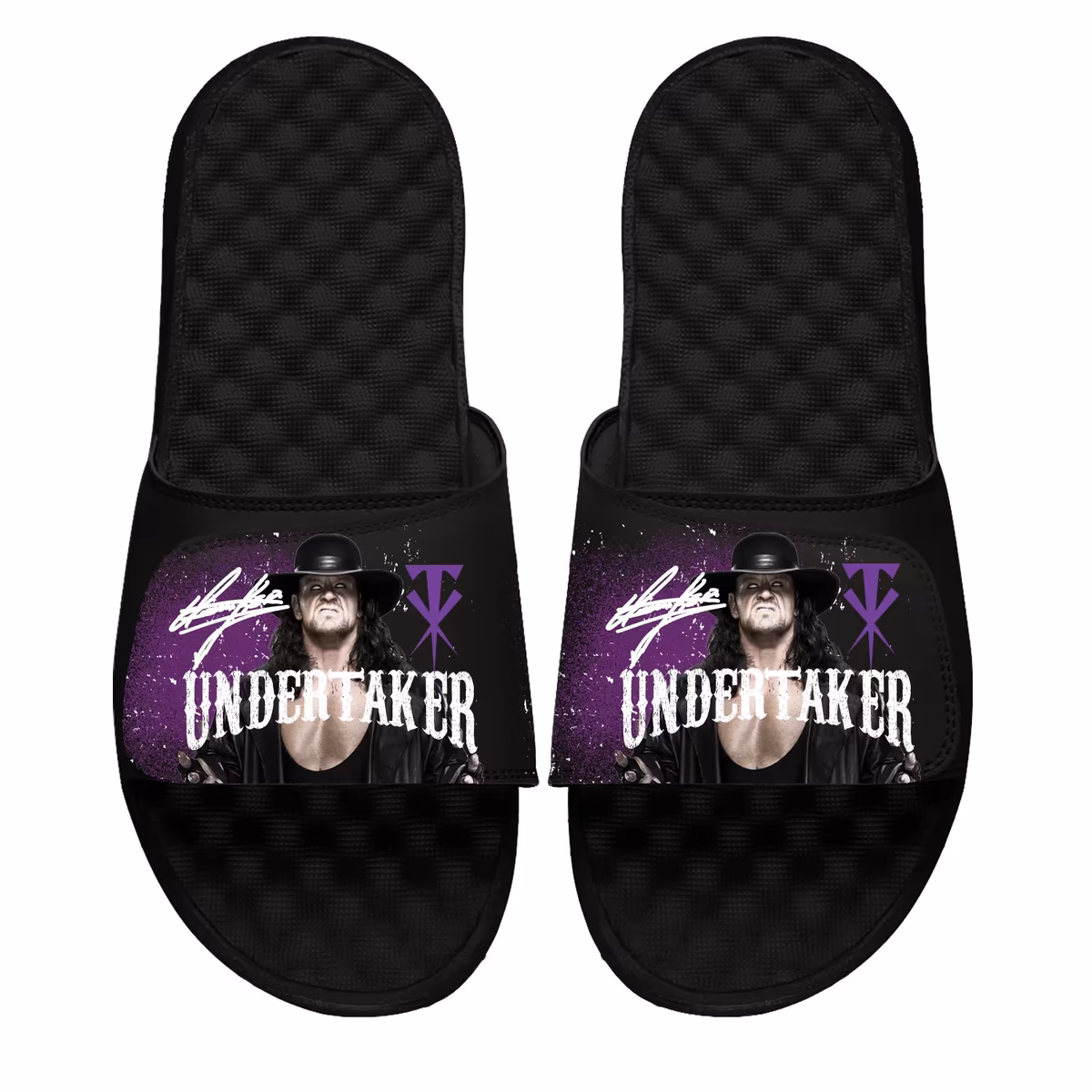 Unisex ISlide Black The Undertaker Collage Slide Sandals
