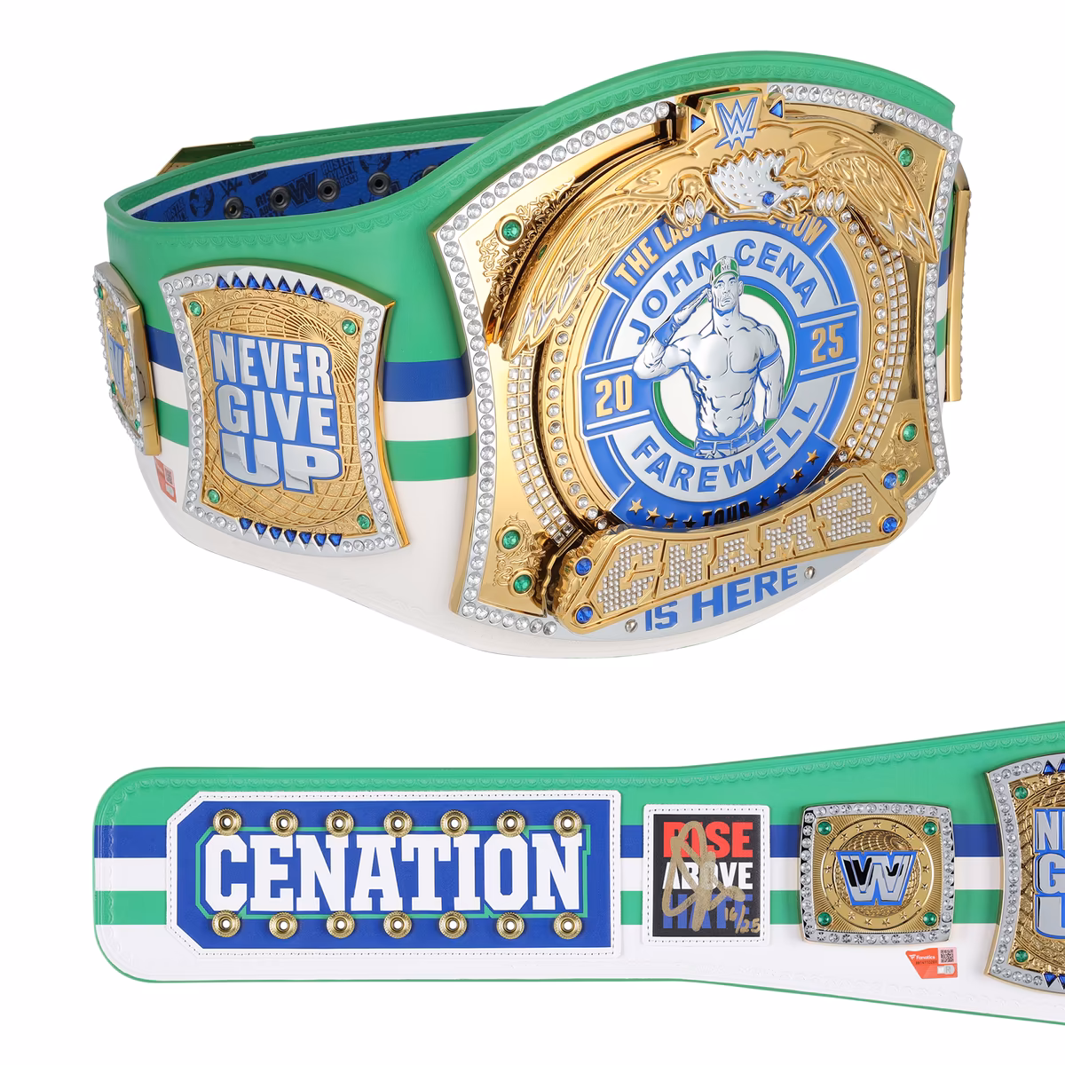 John Cena WWE Autographed Farewell Tour 2025 Dallas Replica Title Belt - Limited Edition of 25 7 John Cena WWE Autographed Farewell Tour 2025 Dallas Replica Title Belt - Limited Edition of 25