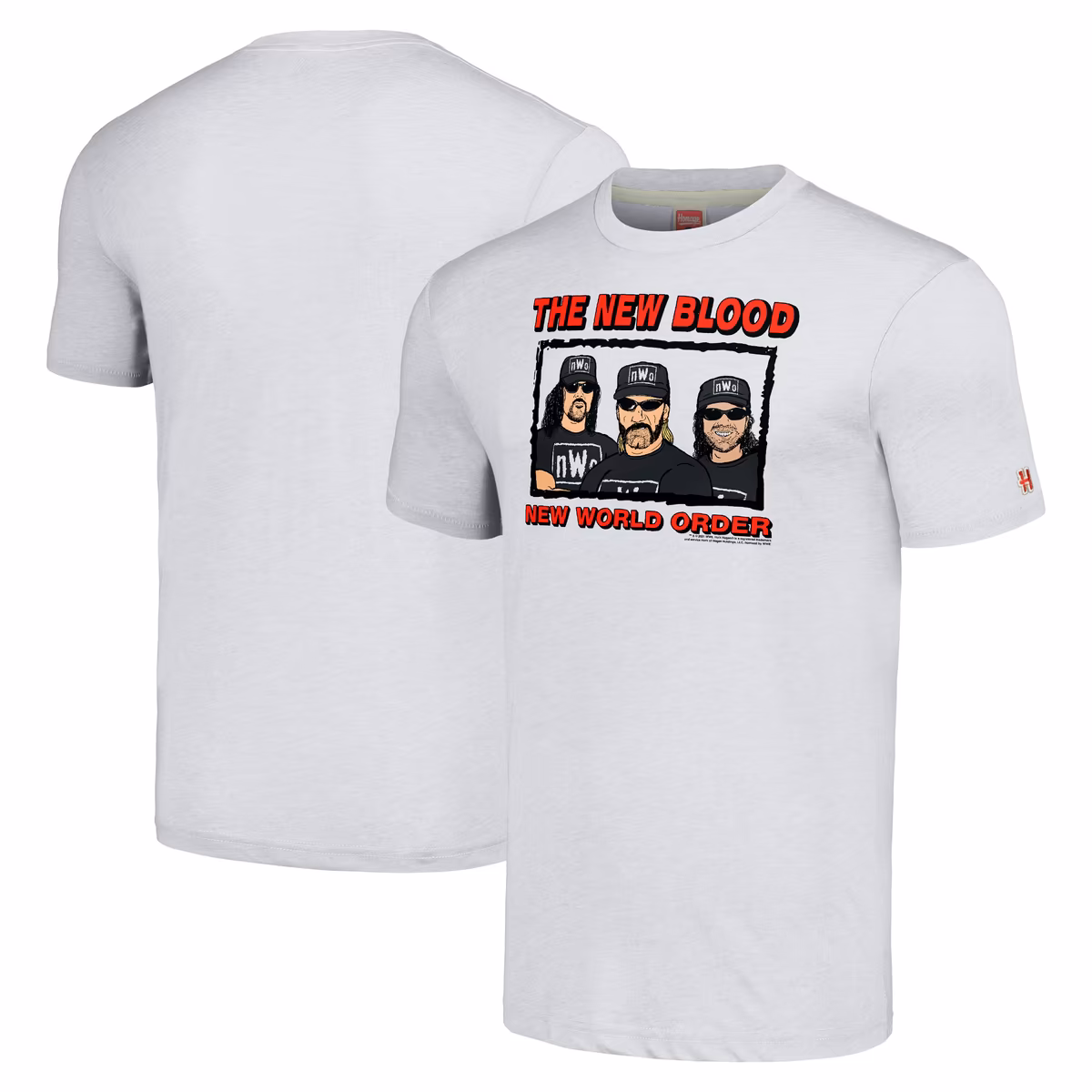 Men's Homage Ash nWo Group T-Shirt 2 Men's Homage Ash nWo Group T-Shirt