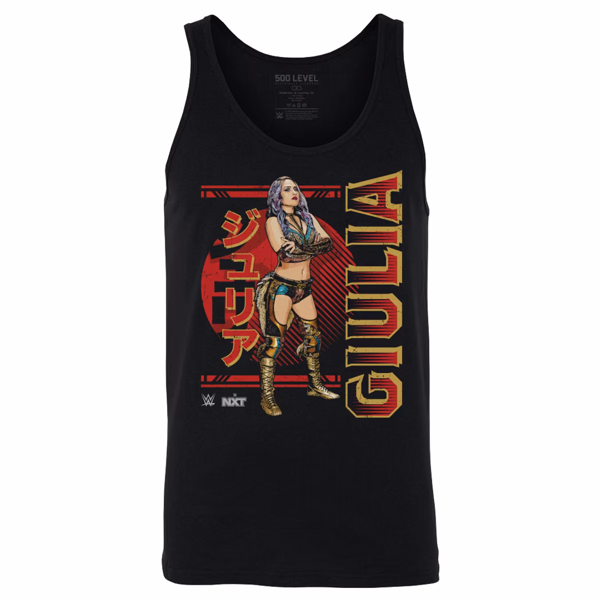 Men's 500 Level Black Giulia Pose Tank Top 2 Men's 500 Level Black Giulia Pose Tank Top