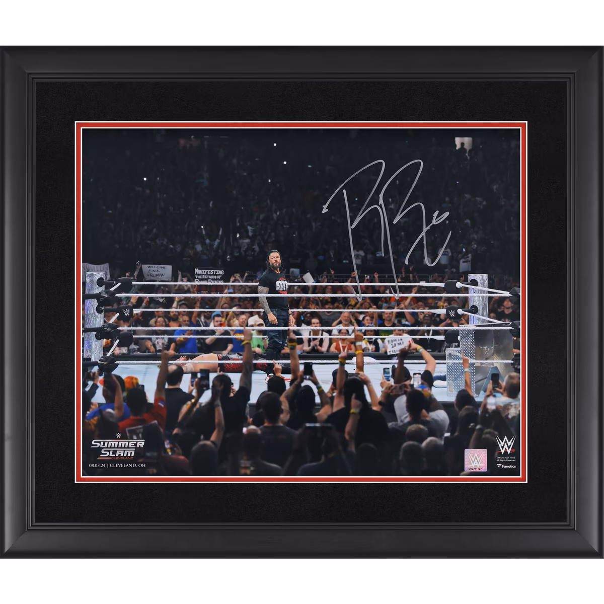 Roman Reigns WWE Autographed Framed 16" x 20" 2024 SummerSlam Return Photograph 7 Roman Reigns WWE Autographed Framed 16" x 20" 2024 SummerSlam Return Photograph