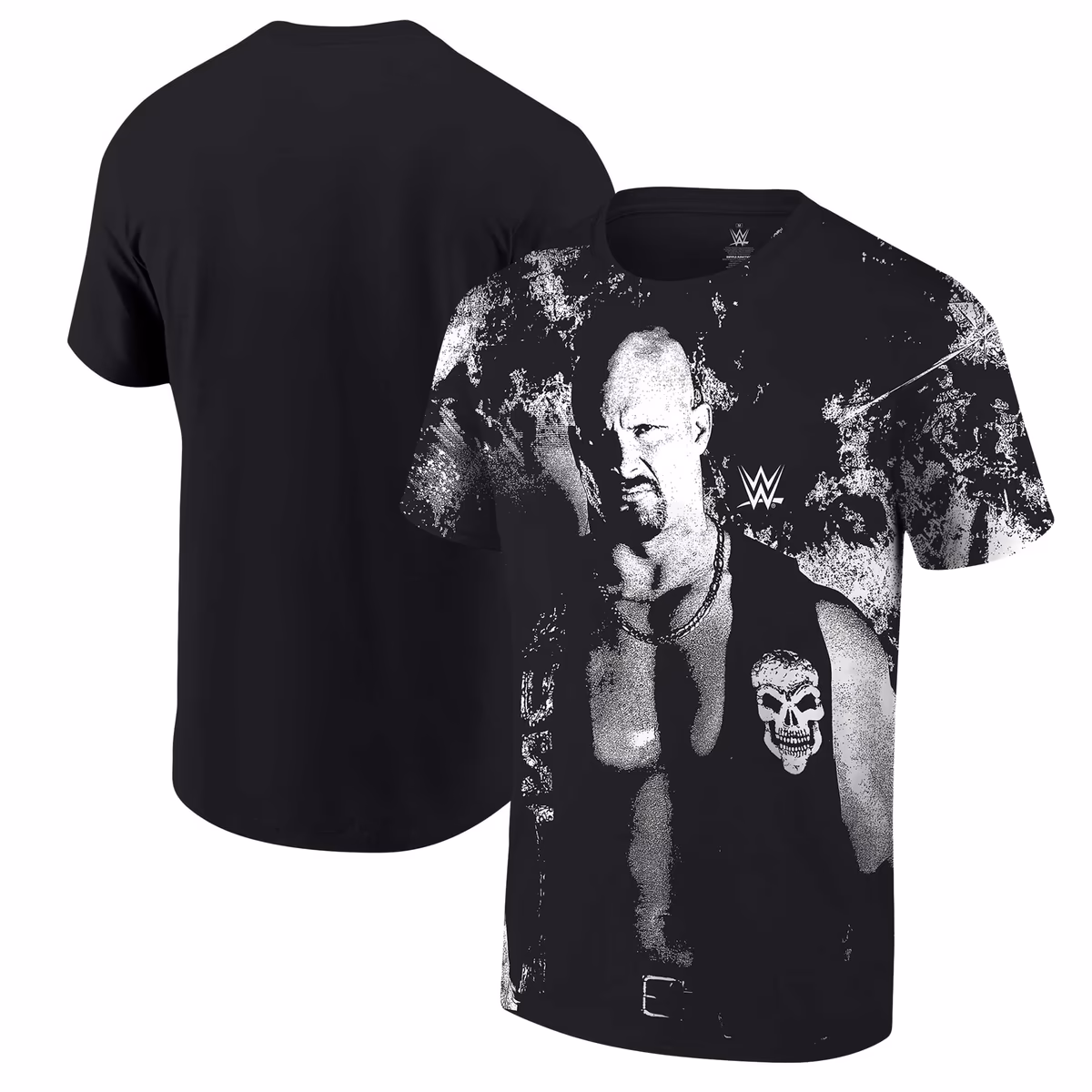Men's Ripple Junction Black "Stone Cold" Steve Austin "Stone Cold" Oversized T-Shirt