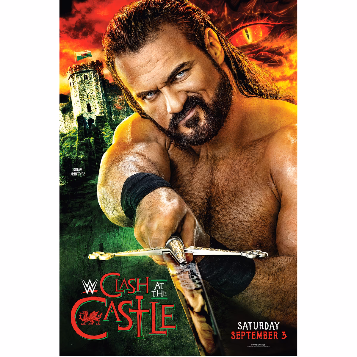 WWE Clash at the Castle Unsigned 20" x 30" 2022 Key Art Photograph