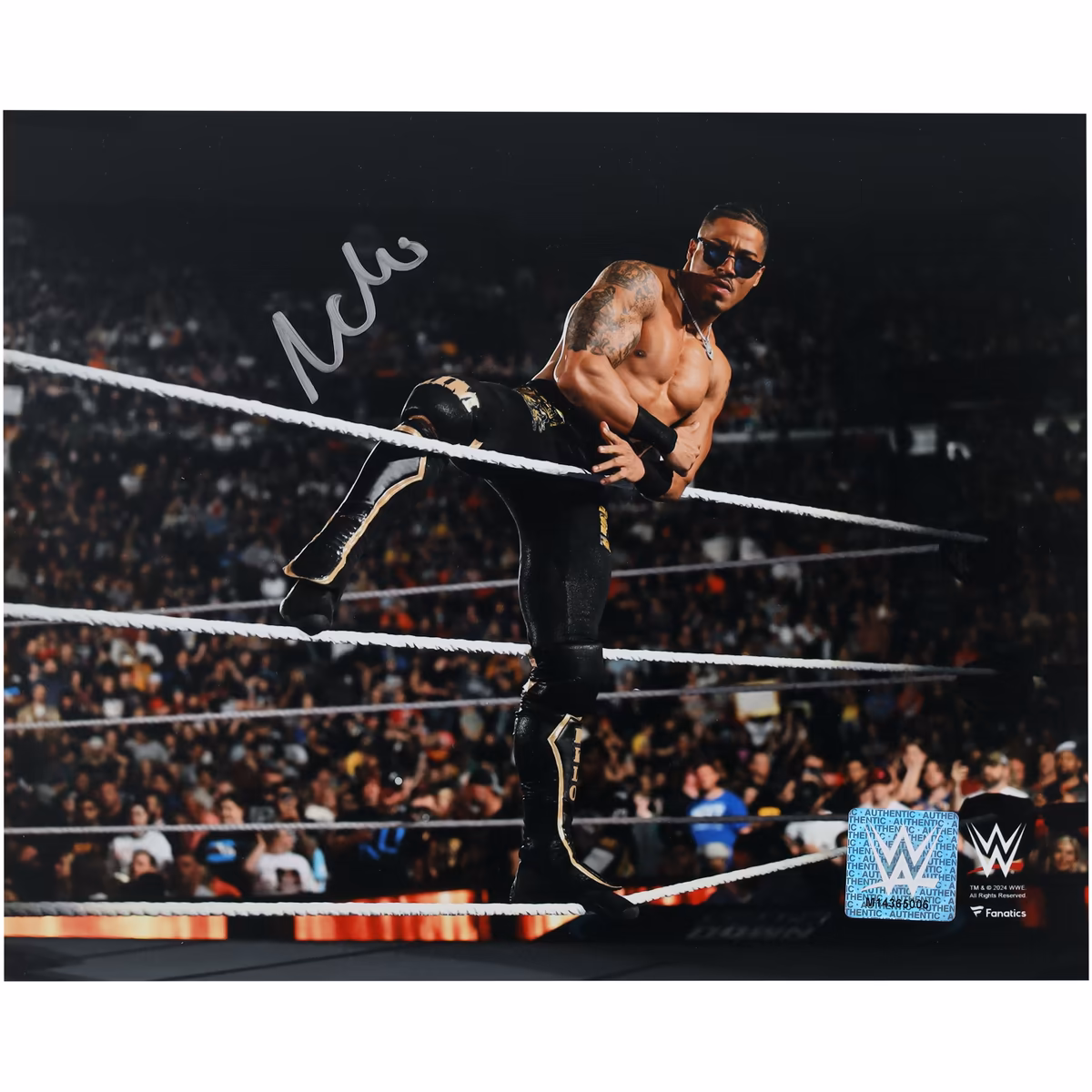 Carmelo Hayes WWE Autographed 8" x 10" Smackdown Debut Photograph