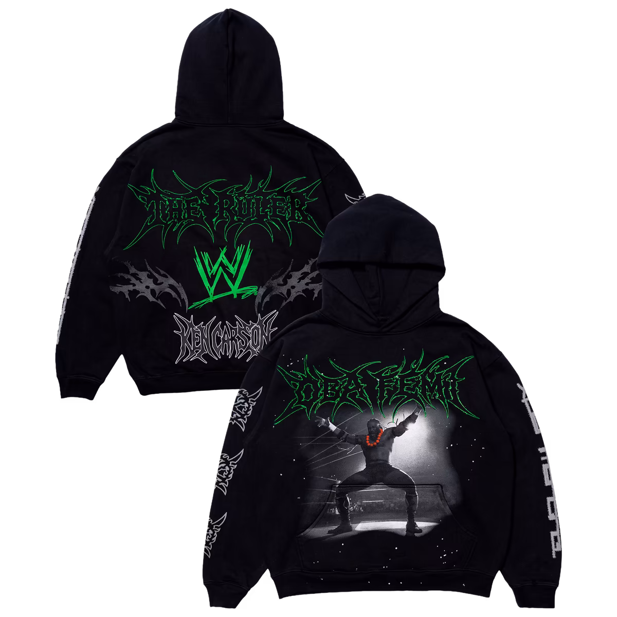 Unisex Complex x WWE x Ken Carson Black Oba Femi Hoodie 3 Unisex Complex x WWE x Ken Carson Black Oba Femi Hoodie