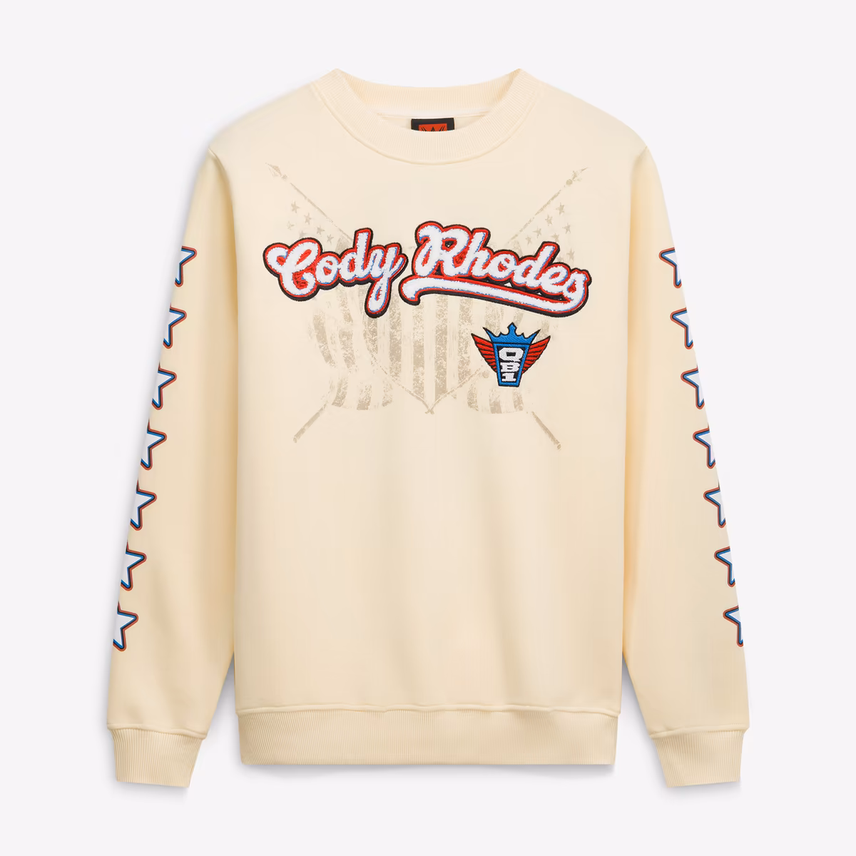 Men's Cream Cody Rhodes Claim Your Kingdom Sweatshirt 3 Men's Cream Cody Rhodes Claim Your Kingdom Sweatshirt