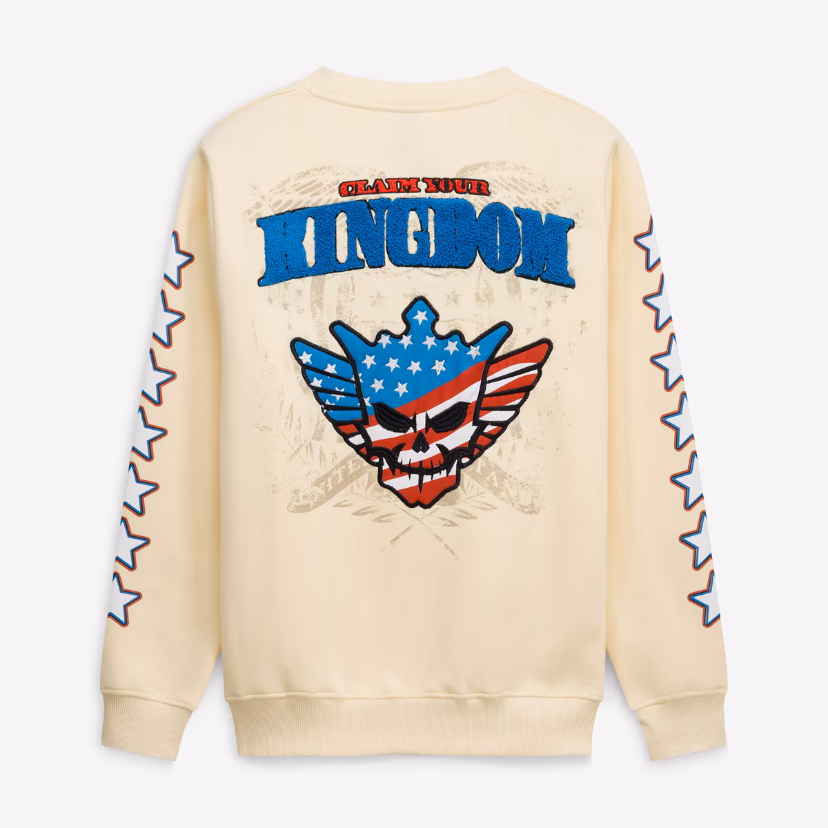 Men's Cream Cody Rhodes Claim Your Kingdom Sweatshirt 4 Men's Cream Cody Rhodes Claim Your Kingdom Sweatshirt