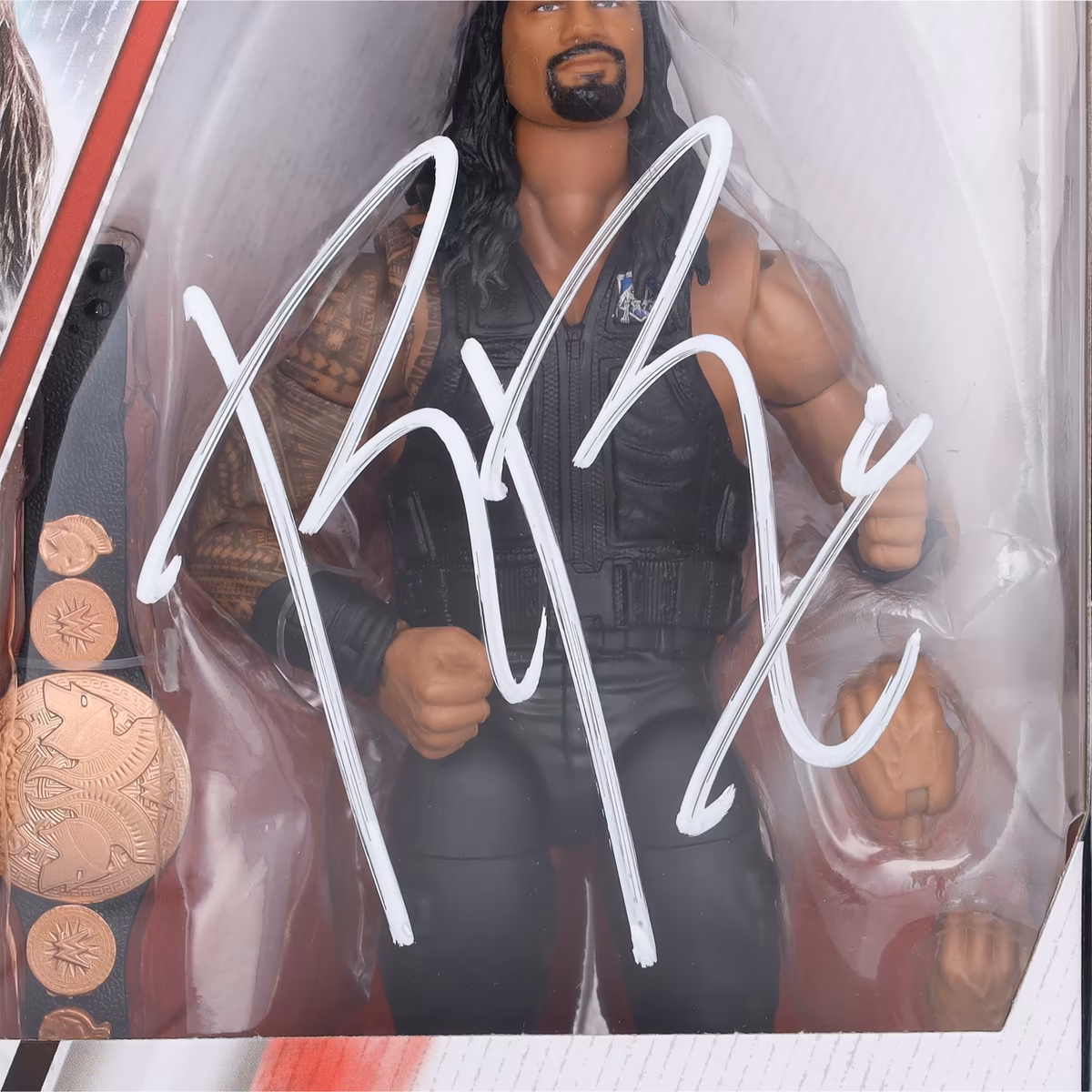 Roman Reigns WWE Autographed Mattel Elite Greatest Hits 5 Action Figure 3 Roman Reigns WWE Autographed Mattel Elite Greatest Hits 5 Action Figure