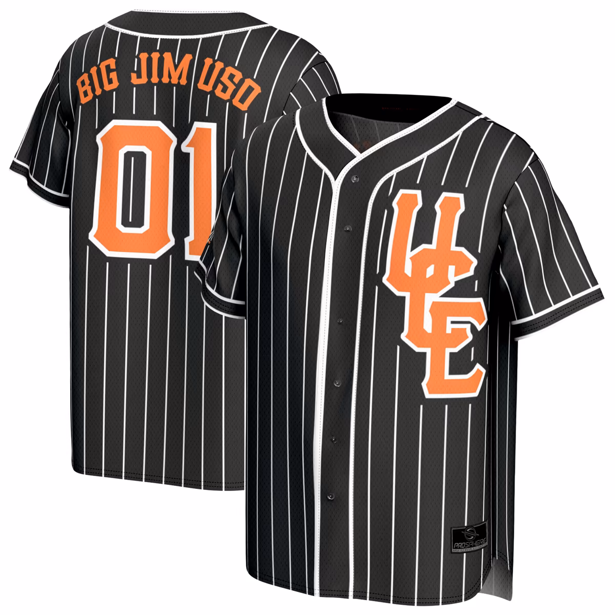 Men's ProSphere Black Jimmy Uso Fashion Baseball Jersey 2 Men's ProSphere Black Jimmy Uso Fashion Baseball Jersey