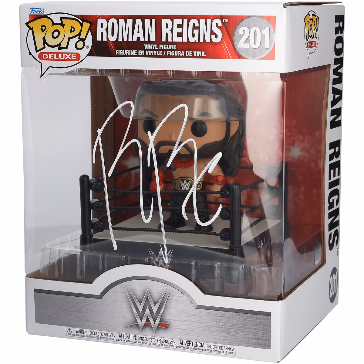 Roman Reigns WWE Autographed #201 Deluxe Funko Vinyl Pop! Figurine 2 Roman Reigns WWE Autographed #201 Deluxe Funko Vinyl Pop! Figurine