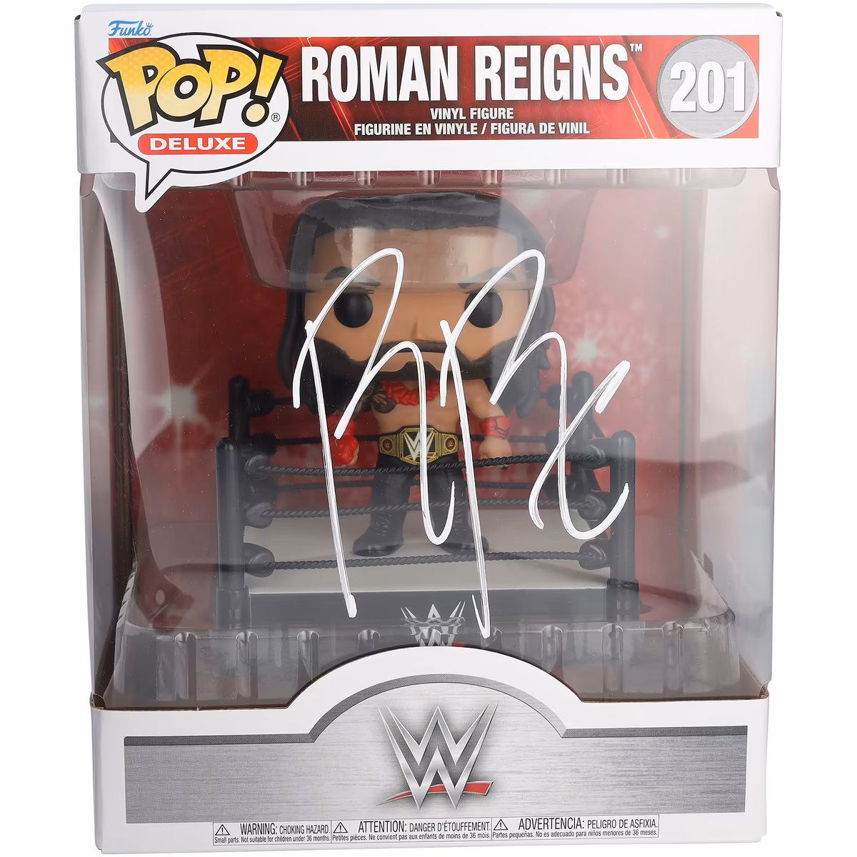 Roman Reigns WWE Autographed #201 Deluxe Funko Vinyl Pop! Figurine 3 Roman Reigns WWE Autographed #201 Deluxe Funko Vinyl Pop! Figurine