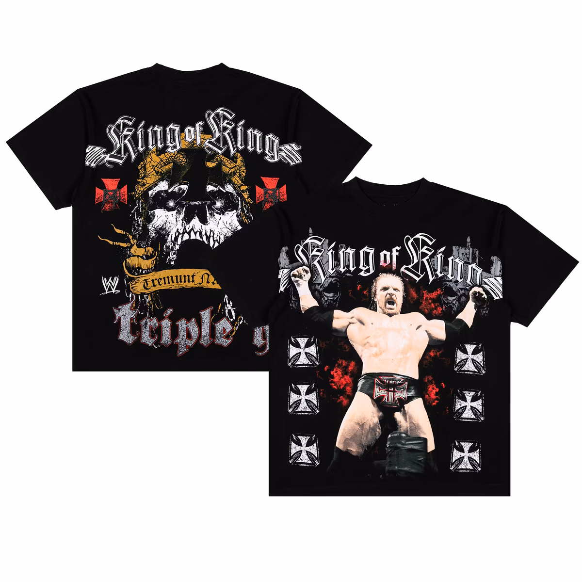 Men's Complex x WWE Black Triple H Hardcore Boxy T-Shirt 2 Men's Complex x WWE Black Triple H Hardcore Boxy T-Shirt