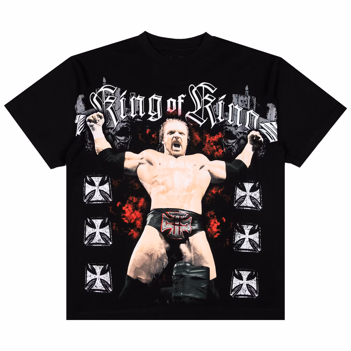 Men's Complex x WWE Black Triple H Hardcore Boxy T-Shirt 3 Men's Complex x WWE Black Triple H Hardcore Boxy T-Shirt
