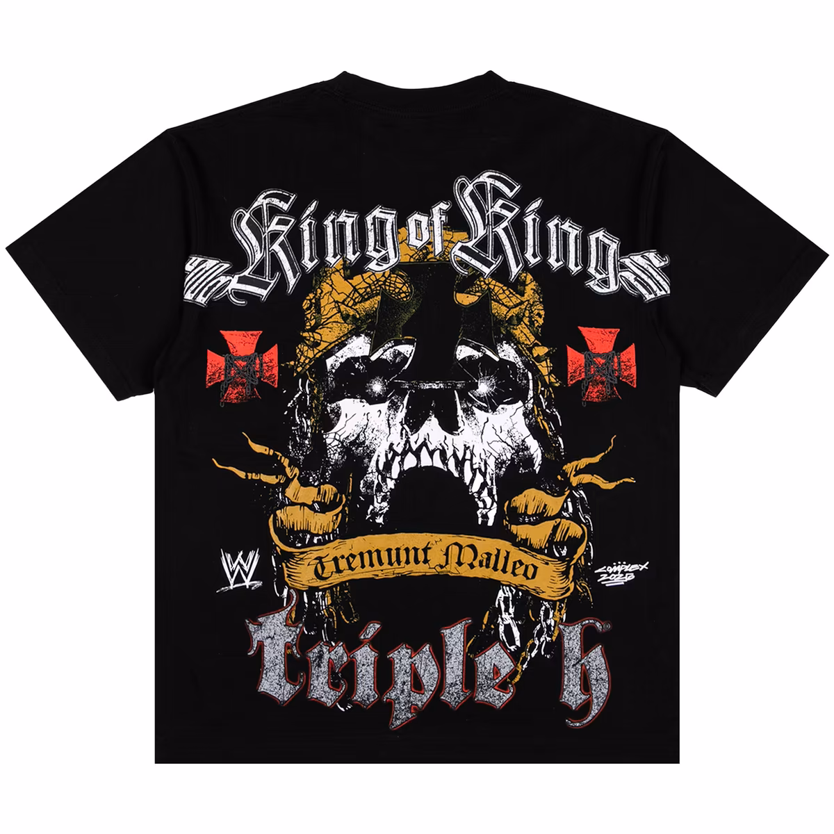 Men's Complex x WWE Black Triple H Hardcore Boxy T-Shirt 4 Men's Complex x WWE Black Triple H Hardcore Boxy T-Shirt