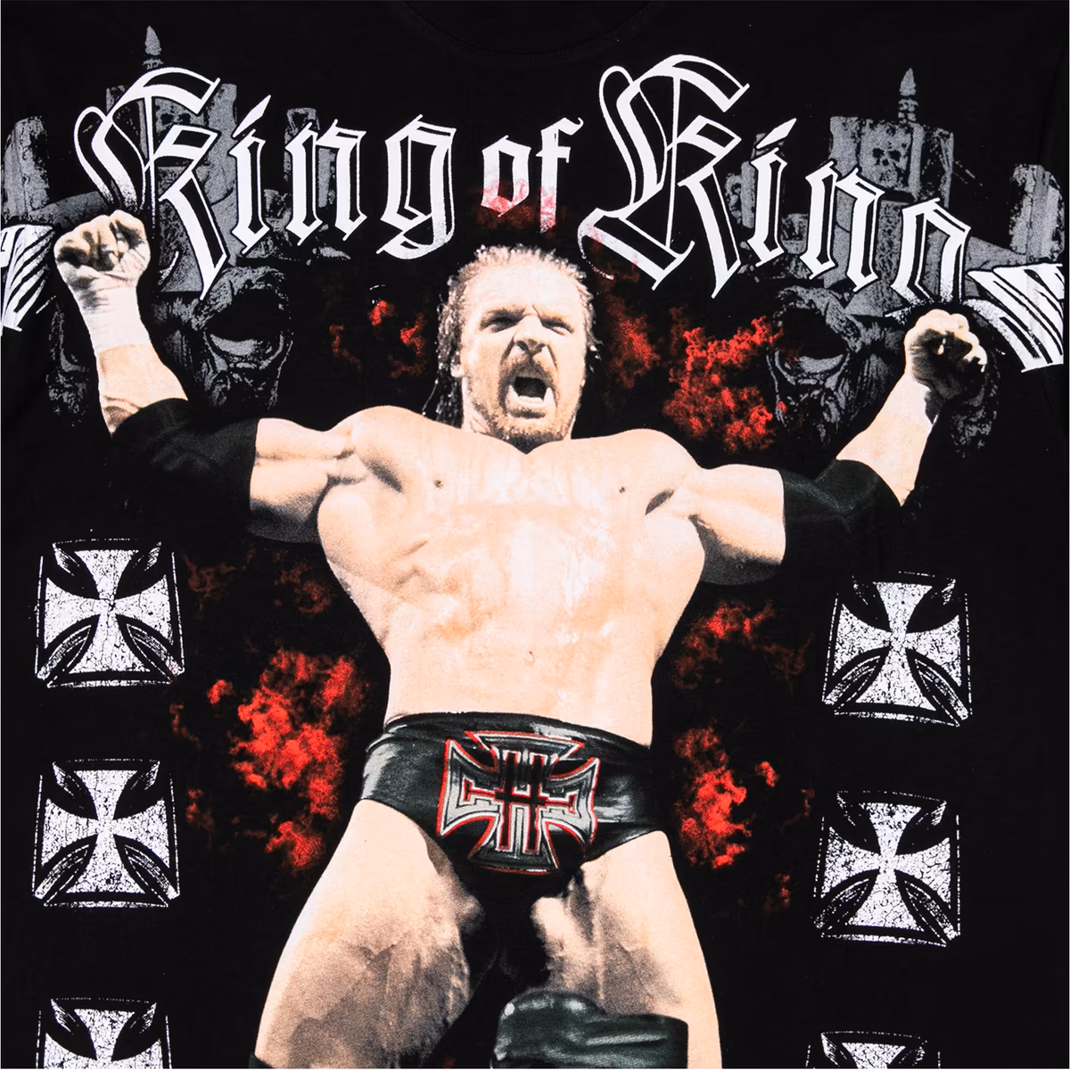 Men's Complex x WWE Black Triple H Hardcore Boxy T-Shirt 5 Men's Complex x WWE Black Triple H Hardcore Boxy T-Shirt