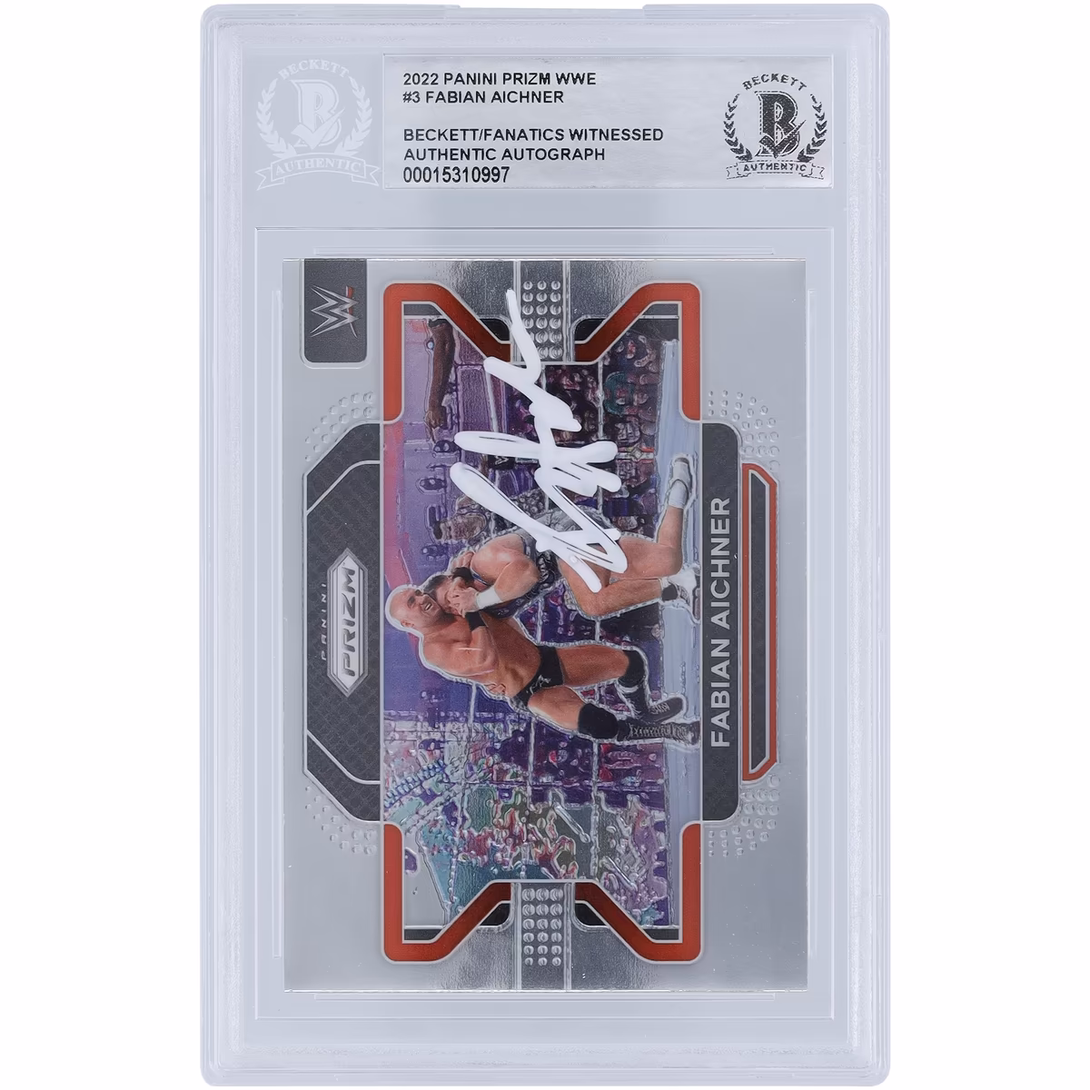 Giovanni Vinci WWE Autographed 2022 Panini Prizm #3 Beckett Fanatics Witnessed Authenticated Card 1 Giovanni Vinci WWE Autographed 2022 Panini Prizm #3 Beckett Fanatics Witnessed Authenticated Card