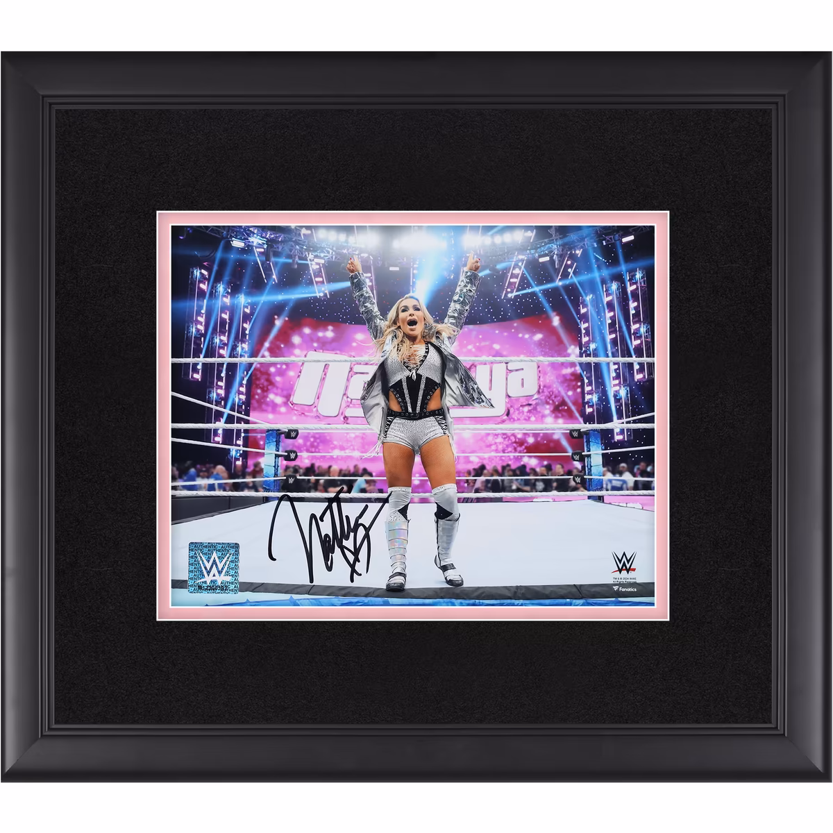 Natalya WWE Autographed Framed 8" x 10" Entrance On Apron Photograph 1 Natalya WWE Autographed Framed 8" x 10" Entrance On Apron Photograph