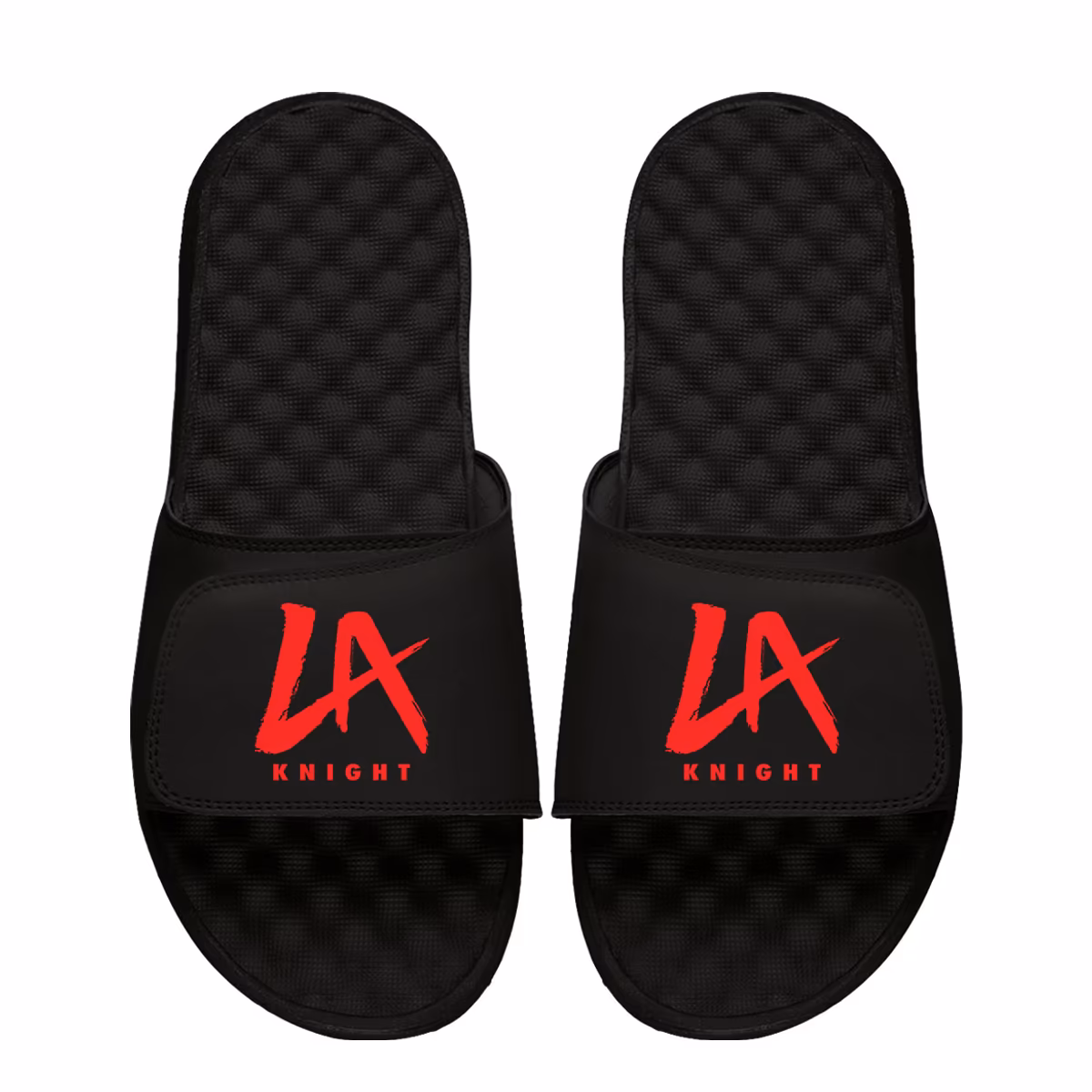 Youth ISlide Black LA Knight Wordmark Logo Slide Sandals
