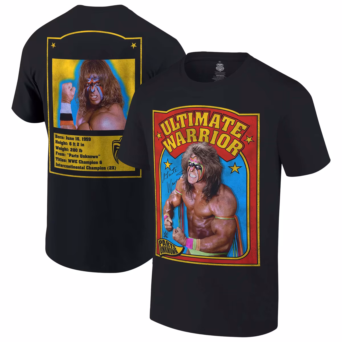 Men's Ripple Junction Black The Ultimate Warrior Retro Sports Card T-Shirt 8 Men's Ripple Junction Black The Ultimate Warrior Retro Sports Card T-Shirt