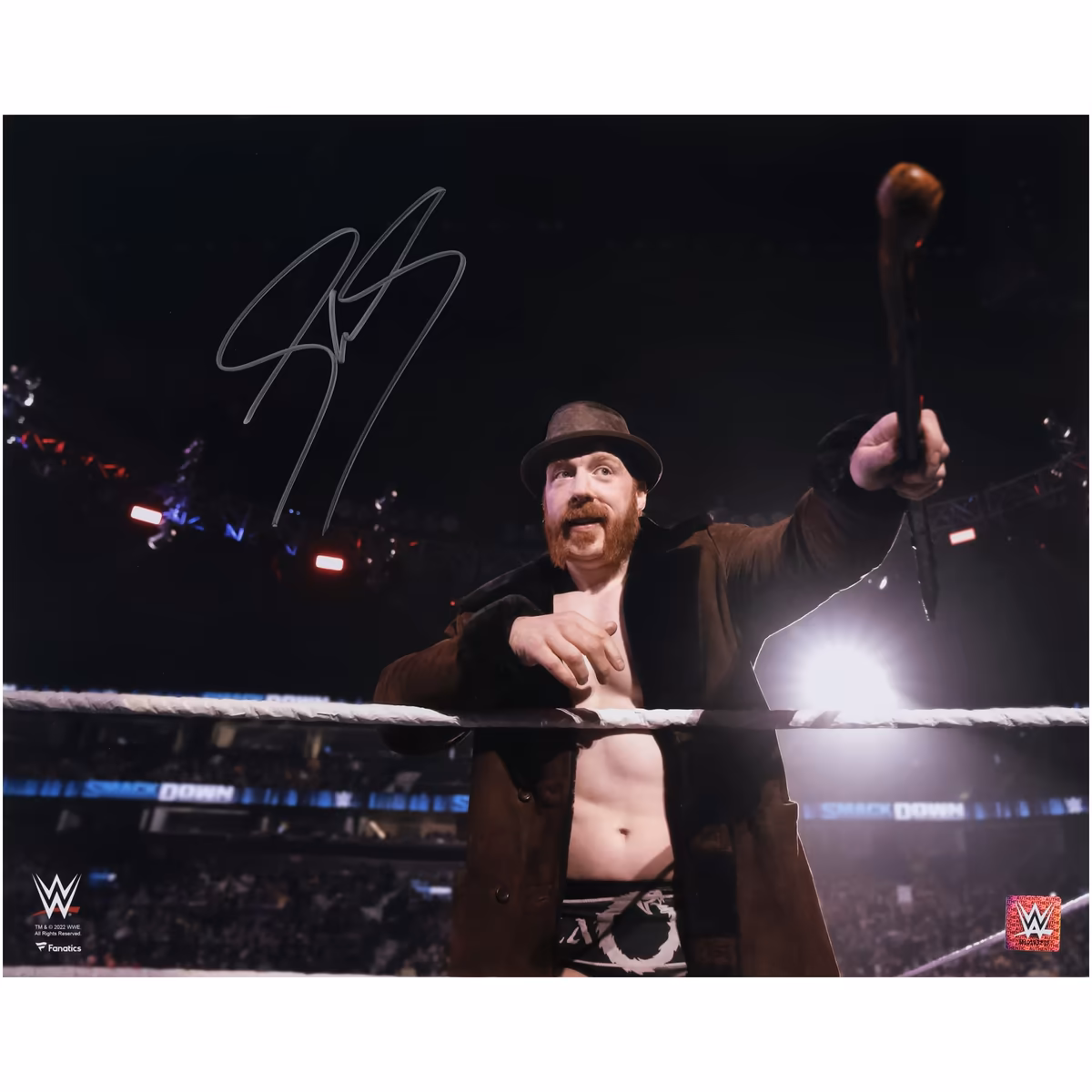 Sheamus WWE Autographed 16" x 20" Leaning On Ropes Photograph