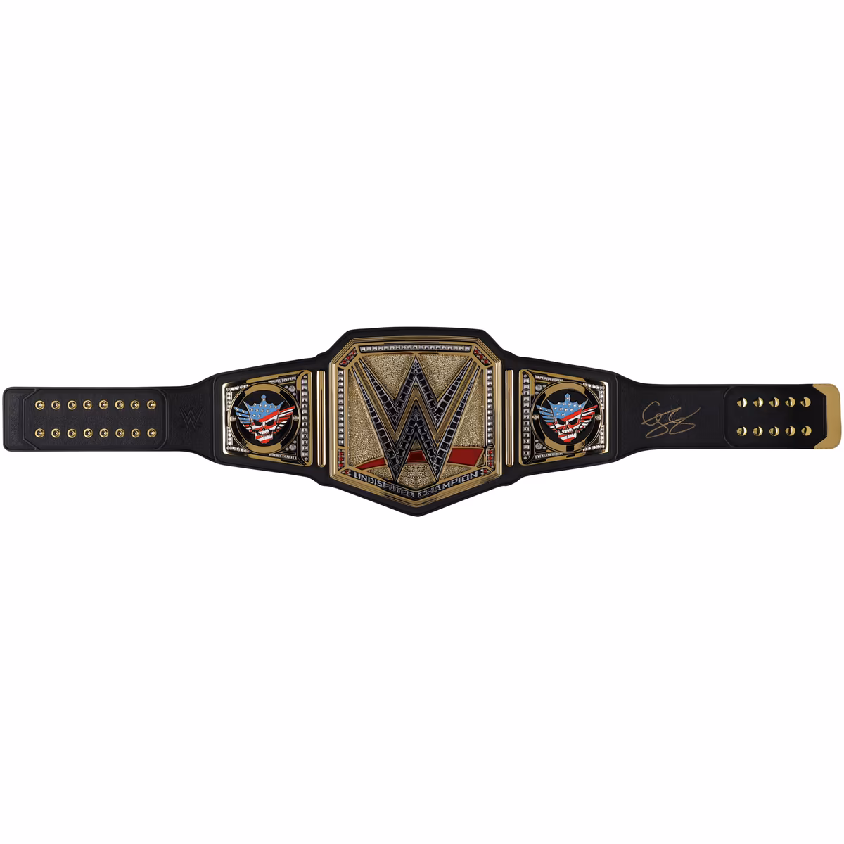 Cody Rhodes WWE Autographed Undisputed Championship Replica Title Belt with Talent Side Plates