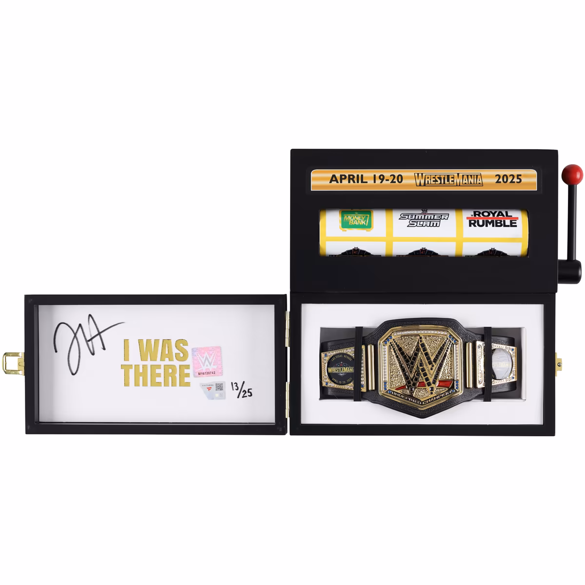Jey Uso WWE Autographed WrestleMania 41 Slot Machine Mini Title - Limited Edition of 25