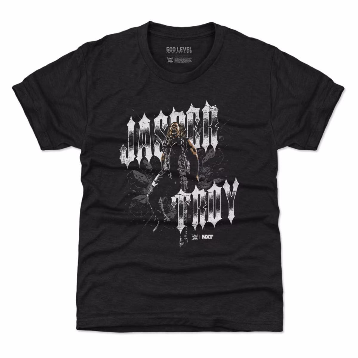 Youth 500 Level Heather Black Jasper Troy Grunge T-Shirt