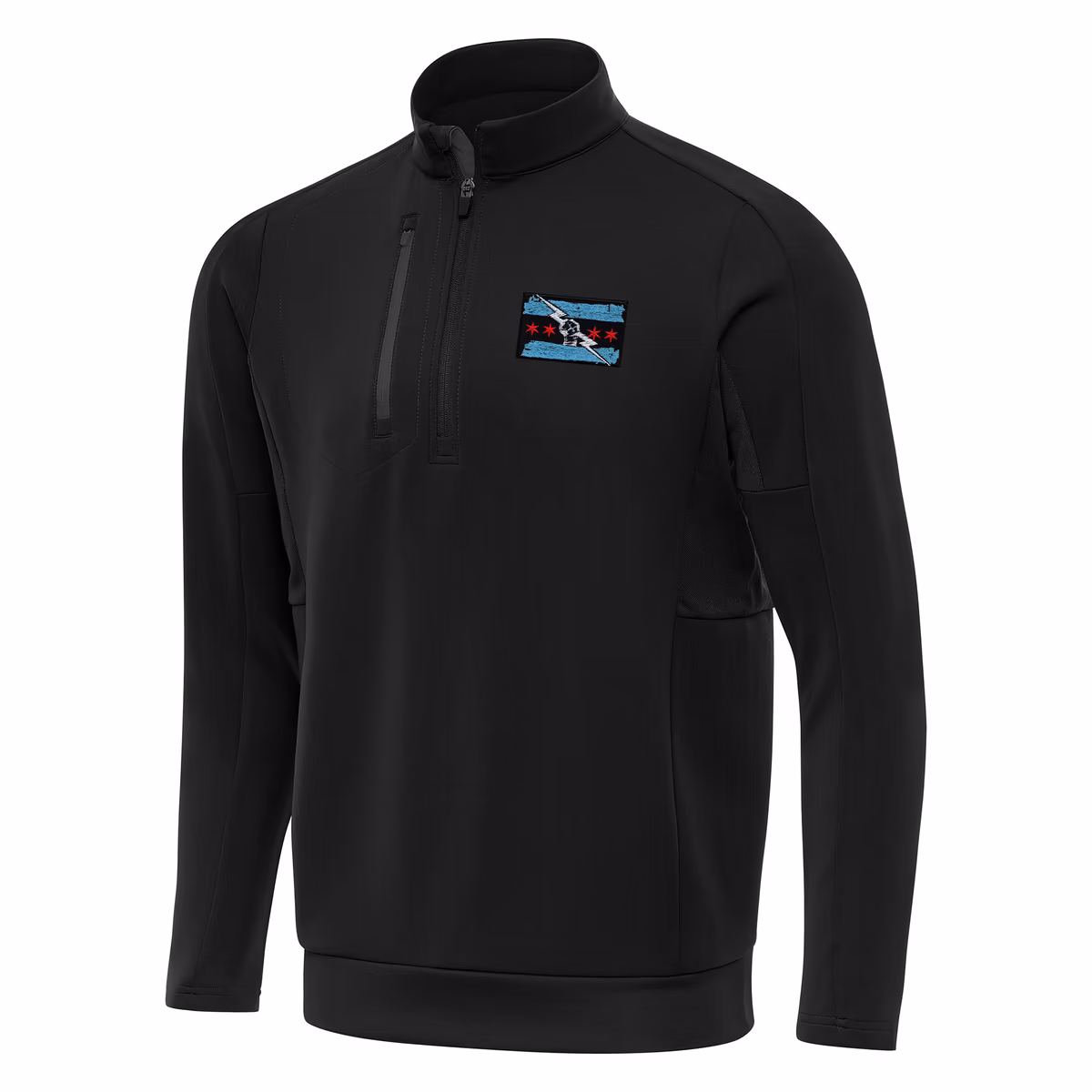 Men's Antigua Black CM Punk Generation Quarter-Zip Pullover Top 4 Men's Antigua Black CM Punk Generation Quarter-Zip Pullover Top