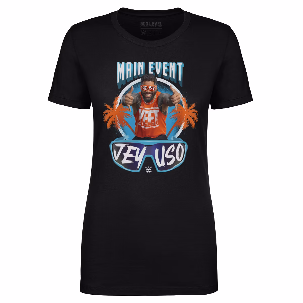 Women's 500 Level Black Jey Uso Main Event Palms T-Shirt
