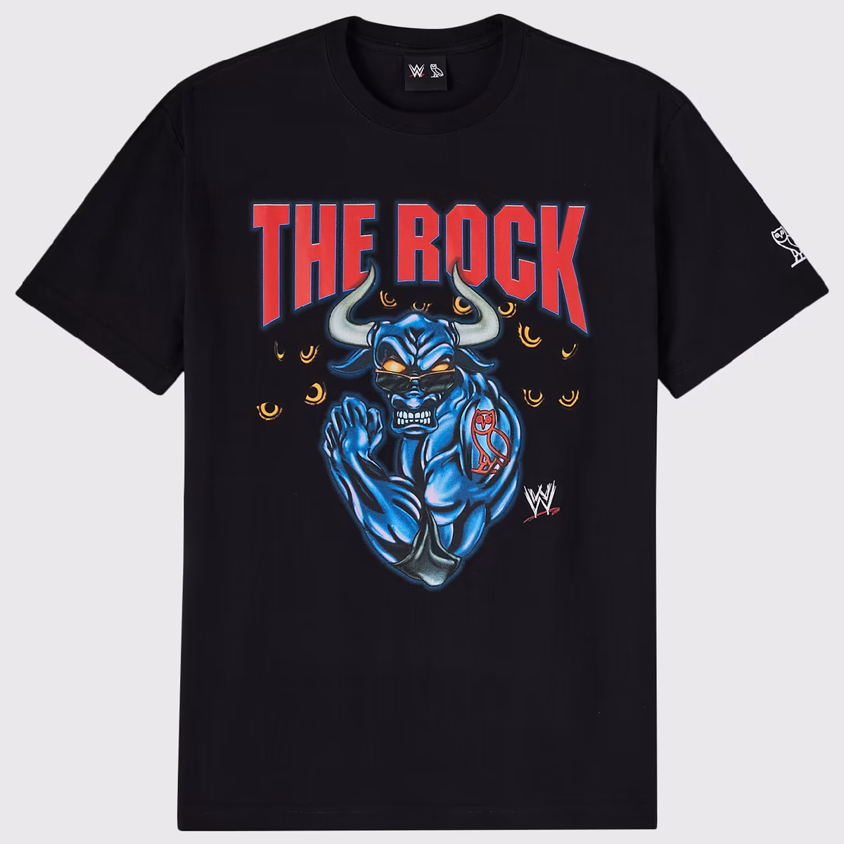 Unisex OVO x WWE Black The Rock Brahma Bull T-Shirt 3 Unisex OVO x WWE Black The Rock Brahma Bull T-Shirt
