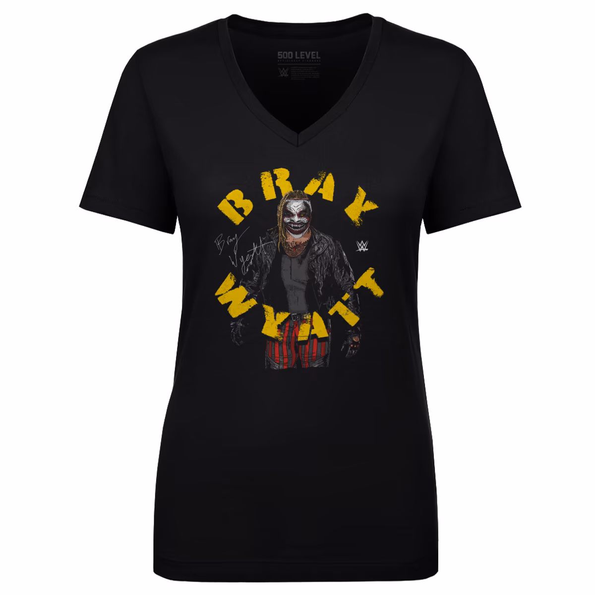 Women's 500 Level Black Bray Wyatt Arch Name V-Neck T-Shirt