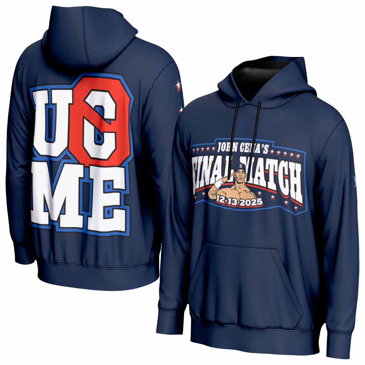 Men's ProSphere Navy John Cena Final Match Hoodie 6 Men's ProSphere Navy John Cena Final Match Hoodie
