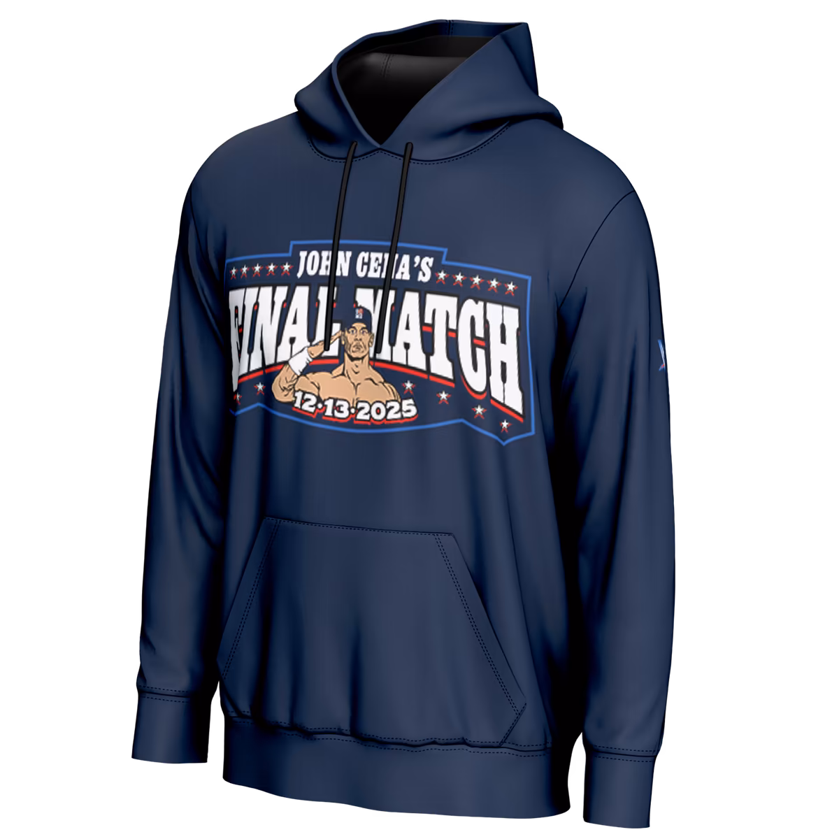 Men's ProSphere Navy John Cena Final Match Hoodie 3 Men's ProSphere Navy John Cena Final Match Hoodie
