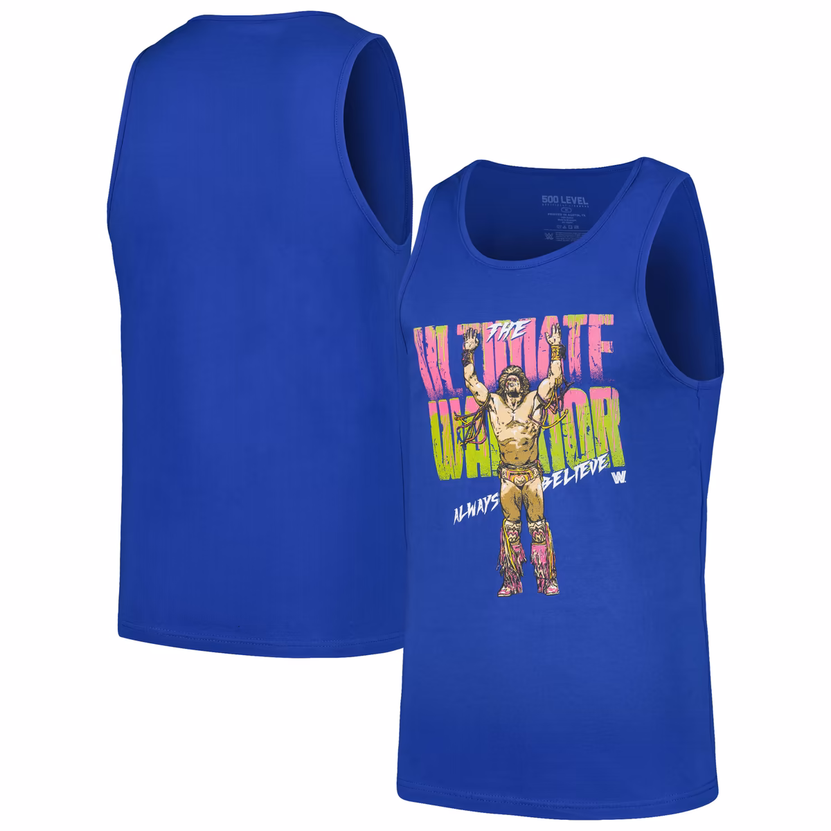 Men's 500 Level  Royal The Ultimate Warrior Always Believe Tank Top