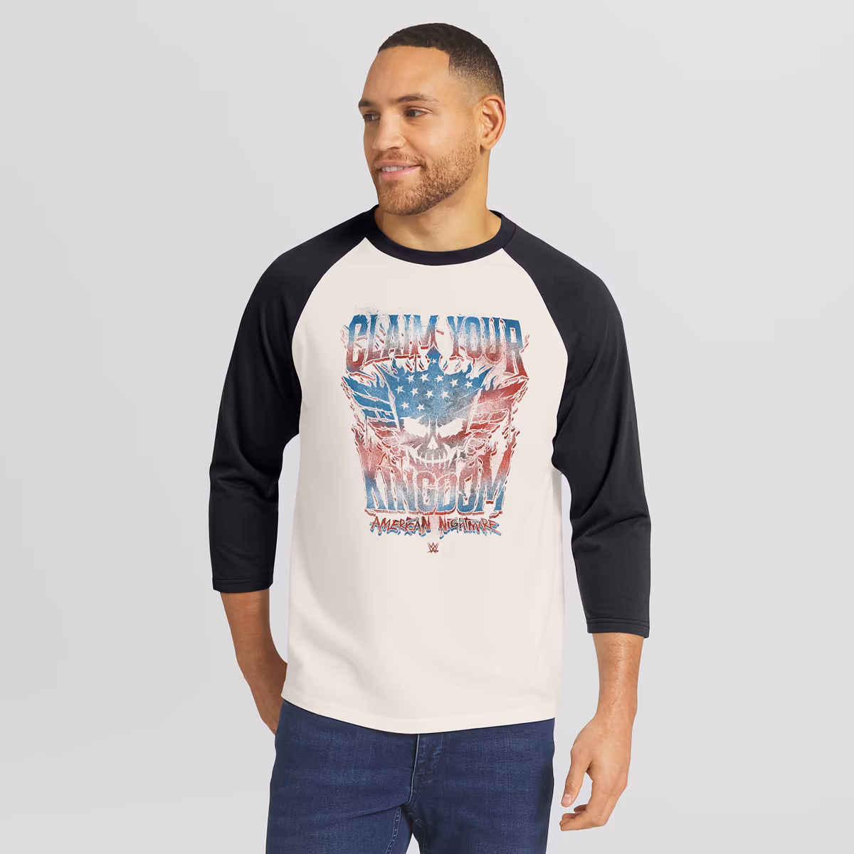 Men's Darius Rucker Collection by Fanatics White/Black Cody Rhodes 3/4 Sleeve Raglan T-Shirt 2 Men's Darius Rucker Collection by Fanatics White/Black Cody Rhodes 3/4 Sleeve Raglan T-Shirt