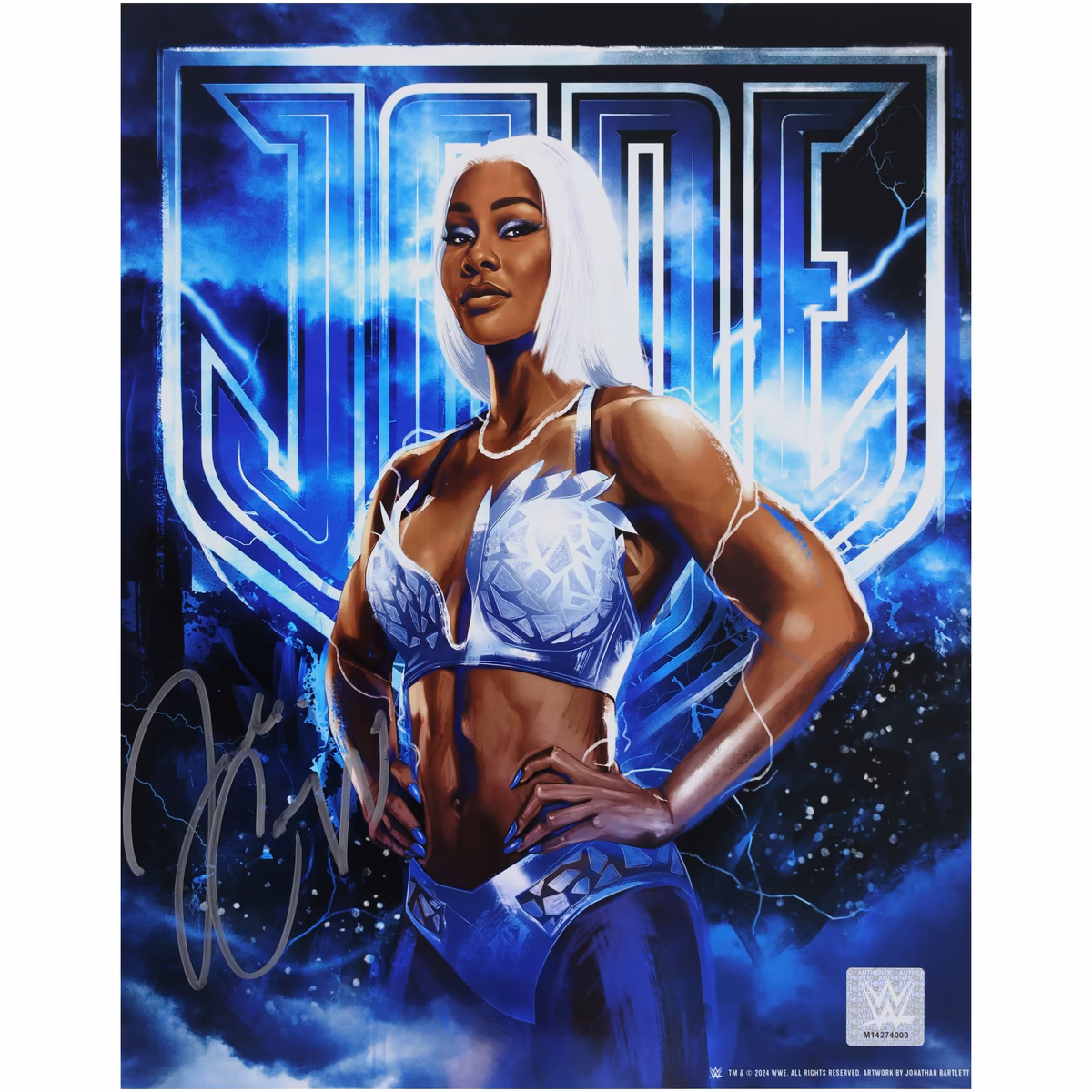 Jade Cargill WWE Autographed 11" x 14" Jonathan Bartlett Art Print 6 Jade Cargill WWE Autographed 11" x 14" Jonathan Bartlett Art Print