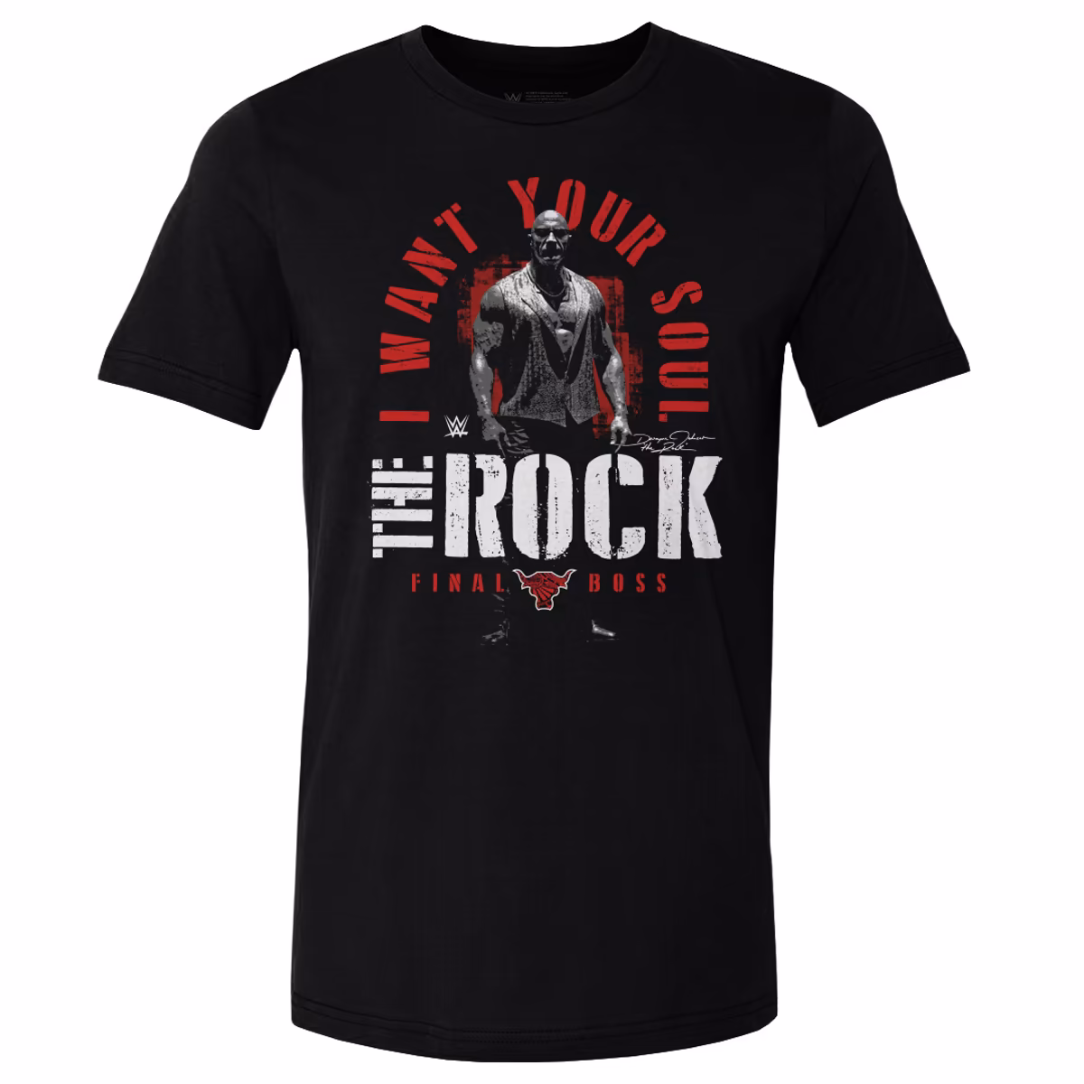 Men's 500 Level Black The Rock I Want Your Soul T-Shirt 1 Men's 500 Level Black The Rock I Want Your Soul T-Shirt